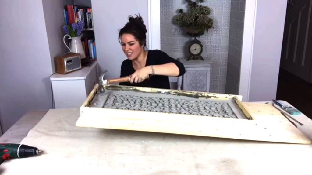 How To Make Concrete Art With A Rubber Mat
