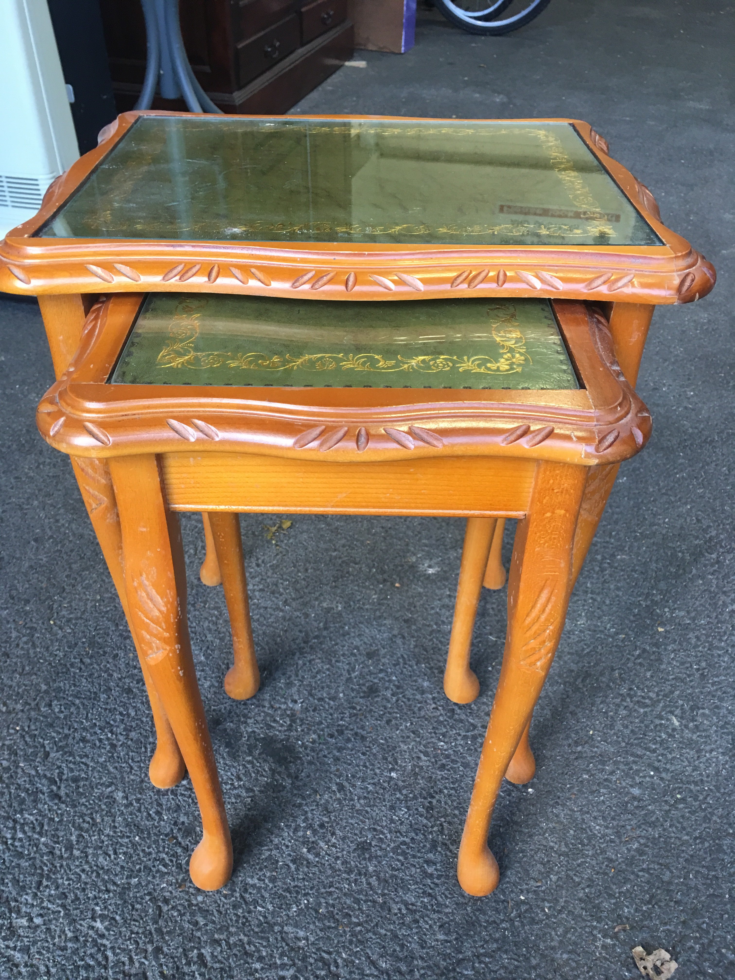 Upcycling: Green Tables Before