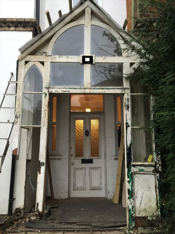 before and after old porch